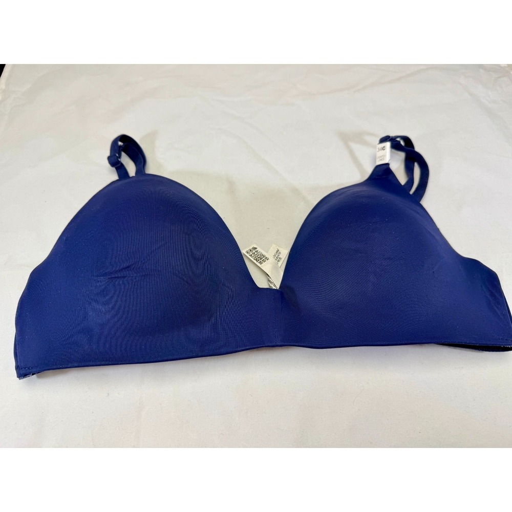 Victoria's Secret‎ PINK Wear Everywhere Push-Up Bra Blue Sz 34C NWT *READ*